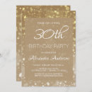 Search for womans female 30th birthday invitations Gold