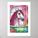 Search for pink unicorn posters Watercolor
