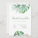 Search for monstera leaves wedding invitations Watercolor