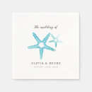 Search for beach wedding napkins Sea