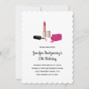 Search for lipstick birthday invitations Cosmetics