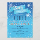 Search for snowflakes seasonal invitations Blue