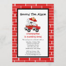Search for little fireman invitations Red