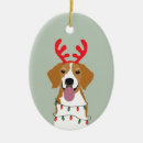 Search for beagle christmas tree decorations Red