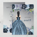 Search for blue and silver sweet 16 invitations Glitter