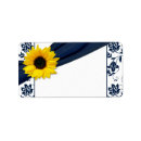 Search for navy blue damask return address labels Classic