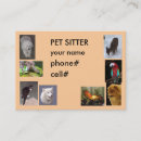 Search for pet and house sitting business cards Animals