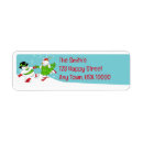 Search for people return address labels Snowmen