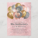 Search for 3 year old girl invitations Pink