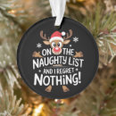 Search for naughty santa christmas tree decorations Matching