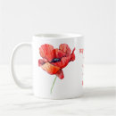 Search for red poppy flowers mugs Watercolor