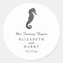 Search for seahorse wedding stickers Beach
