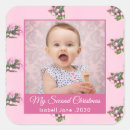 Search for new year photo stickers Babys first christmas