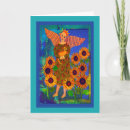 Search for cat and sunflowers cards For her