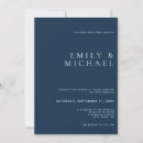 Search for simple navy blue wedding invitations Classic