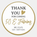 Search for elegant 50th stickers Thank you