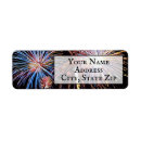 Search for new years eve return address labels Fireworks