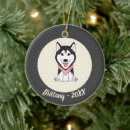 Search for white husky christmas tree decorations Pet