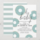 Search for blue doughnut baby shower invitations Modern