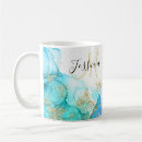 Search for gold and turquoise mugs Elegant