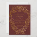 Search for red and gold wedding invitations Minimalist