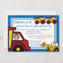 Search for backhoe birthday invitations Boys