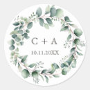 Search for watercolor wreath wedding stickers Elegant