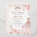 Search for pink butterfly sweet 16 invitations Rose