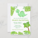 Search for dino mite party invitations Green