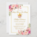 Search for tea baby girl shower invitations Flowers