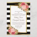 Search for red black gold wedding invitations Black and white stripes