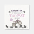 Search for checkered flag napkins Two fast birthday