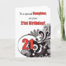 Search for daughters 21st birthday cards Black