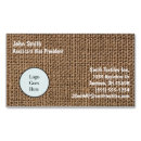 Search for textile business cards Burlap