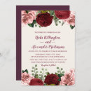 Search for burgundy blush floral wedding invitations Greenery