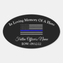 Search for fallen stickers Thin blue line