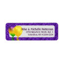 Search for purple glitter return address labels Fantasy