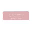 Search for plain pink return address labels Elegant