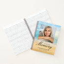 Search for memorial notebooks In loving memory