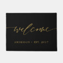 Search for black and gold doormats Newlyweds