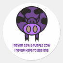 Search for purple cow stickers Animals