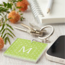 Search for green leaf key rings Monogrammed