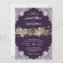 Search for burlap and purple wedding invitations Rustic