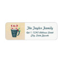 Search for hot chocolate return address labels Xmas