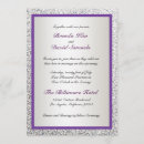 Search for purple black silver wedding invitations White