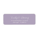 Search for lilac return address labels Minimalist