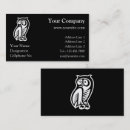 Search for wisdom business cards Owl