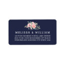 Search for navy floral return address labels Pink