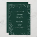 Search for emerald green save the dates Rustic