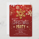 Search for red and gold christmas invitations Snowflakes